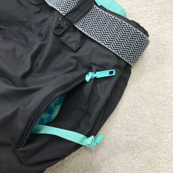 Special Blend Snowboard Pants Womens Small Gray Teal Ski Snow Winter ARCADE Belt - Picture 4 of 15
